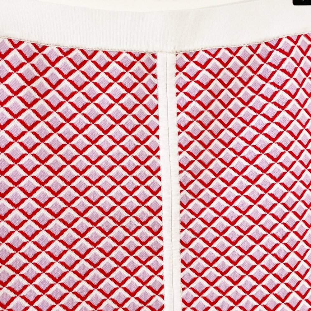EUC Sandro Viviane Geo Print A-Line Knit Mini Skirt 2, Small $325 - Picture 3 of 7